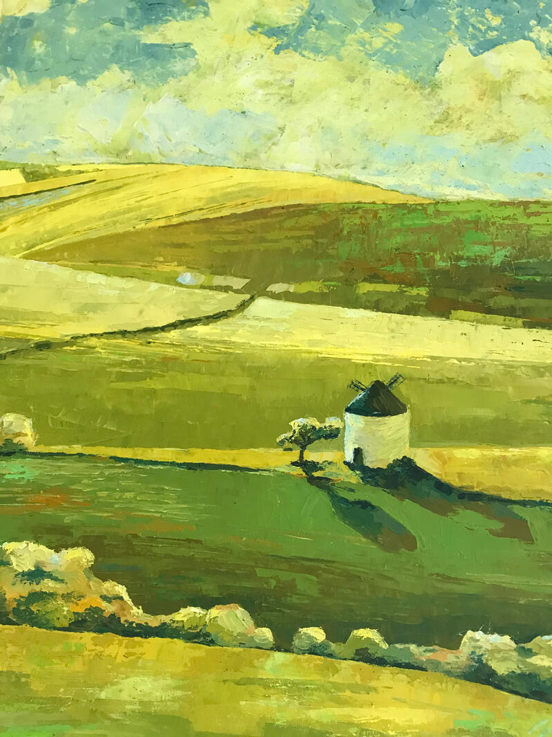 Kunkovický mlýn, 50x70cm, olej na plátně, 2021, 6 300,-kč