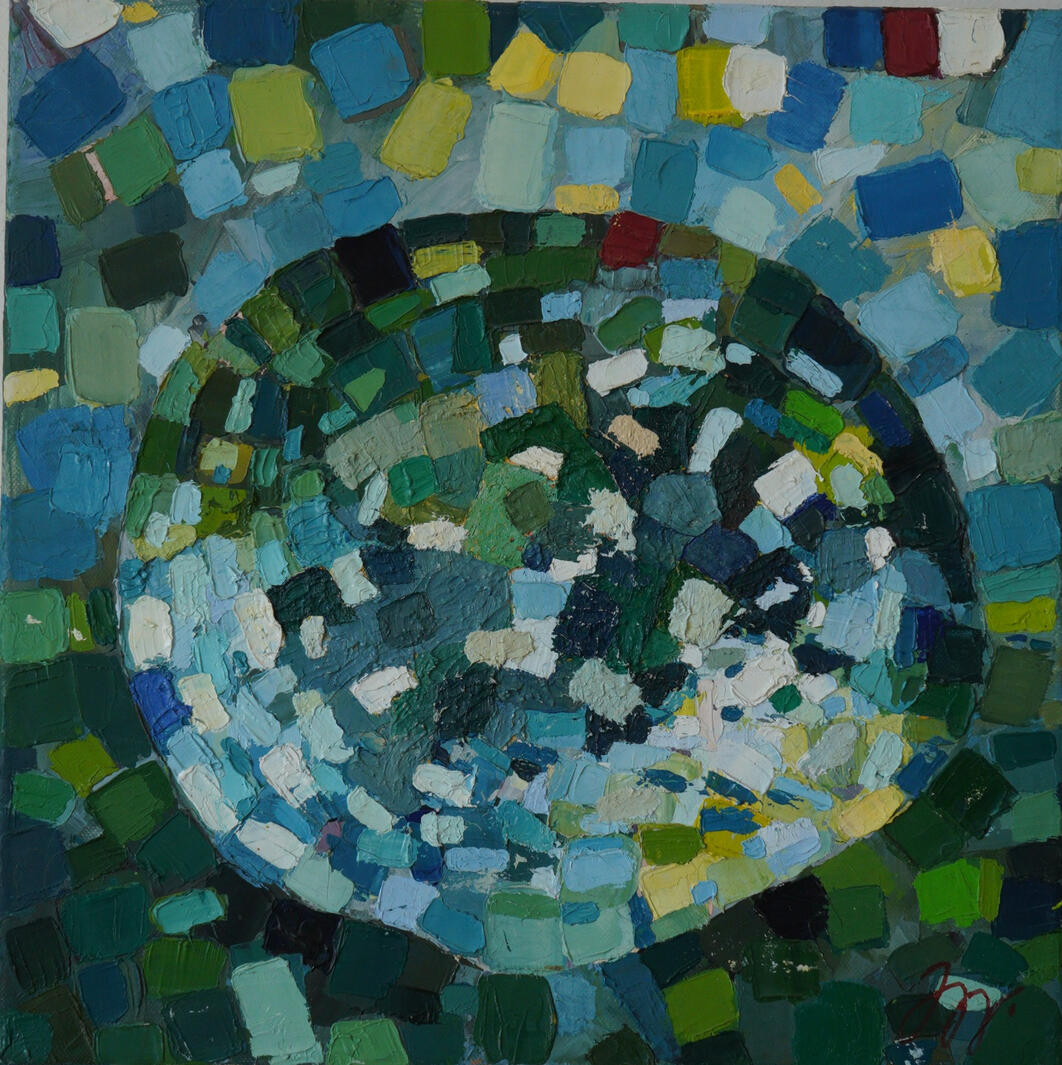 Kapka vody, 40x40cm, olej na plátně, 2014, 3500,-kč