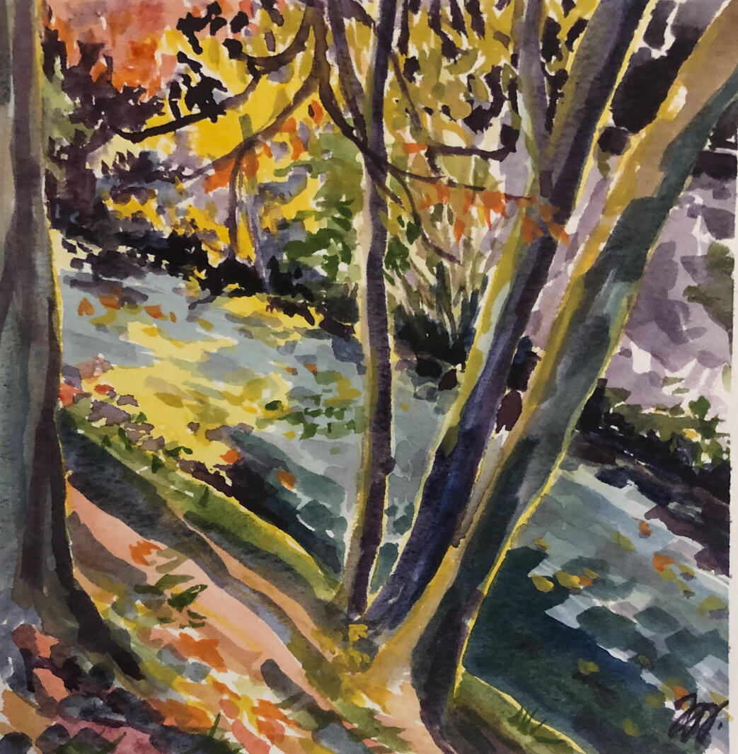 Litomyšl-3,akvarel,15x15cm,2025