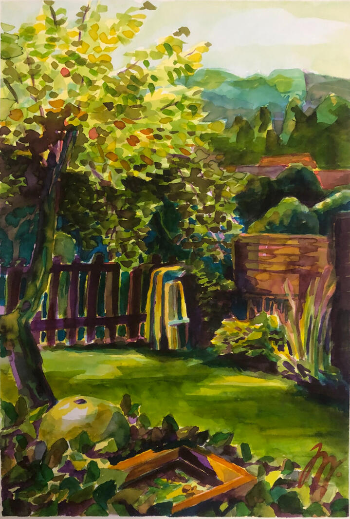 Deštná,akvarel,26,5x39cm,2024,