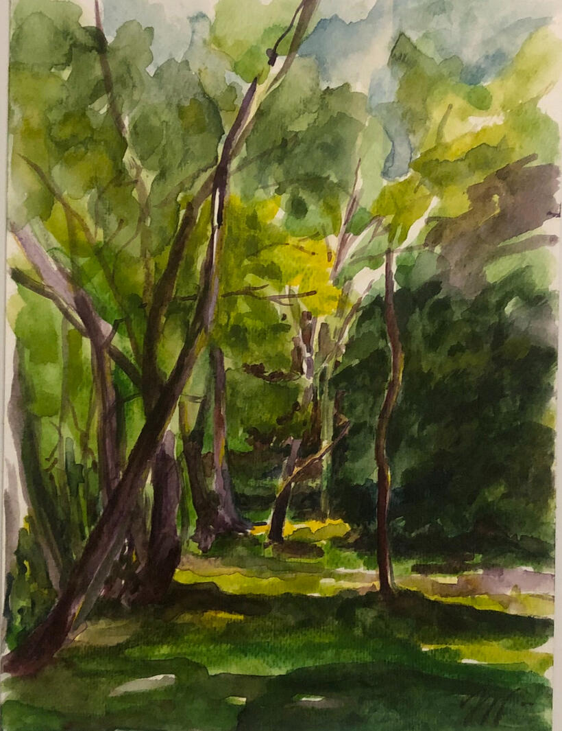 Léto,akvarel,18x24cm,2024